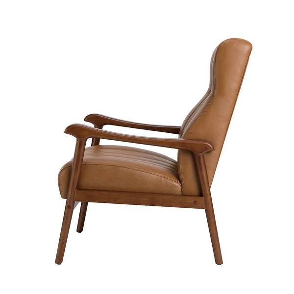 Olinto Wood Upholstery Armchair with Solid Wood Legs by HULALA HOME