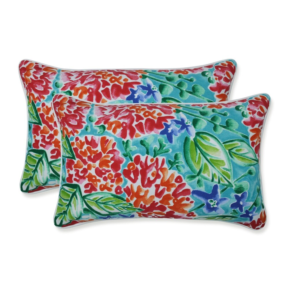 Garden Blooms Multi Rectangular Throw Pillow (Set of 2)