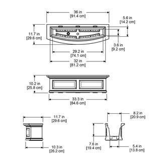 Mayne Nantucket 36 in. x 11.5 in. Self-Watering White Polyethylene Window Box 4830-W