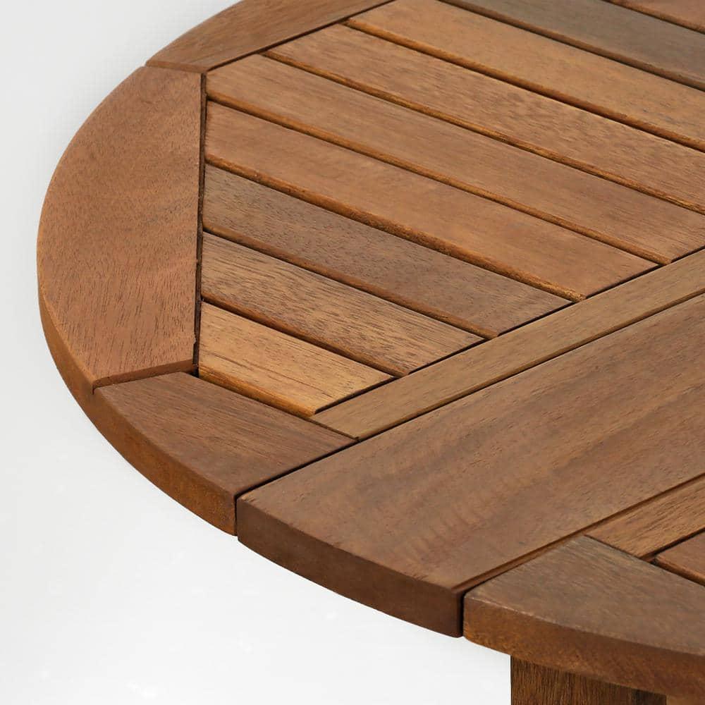 Furinno Tioman Round Wood Outdoor Dining Table