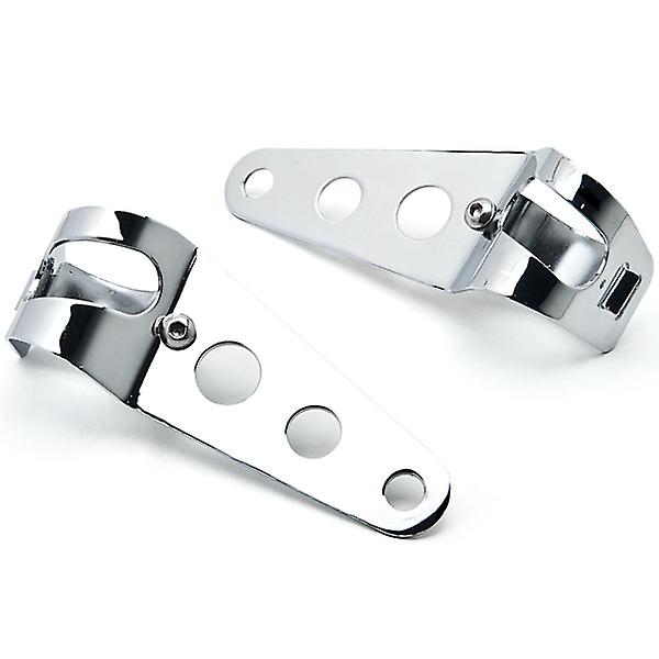 Chrome Headlight Mounting Bracket Fork Ears 31-37mm Compatible with Harley Davidson Screamin Eagle