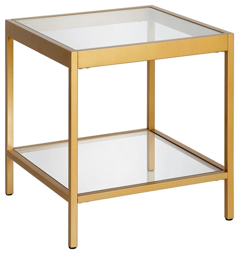 Henn ampHart 20 quotBlackened Bronze Metal Side Table   Contemporary   Side Tables And End Tables   by Homesquare  Houzz