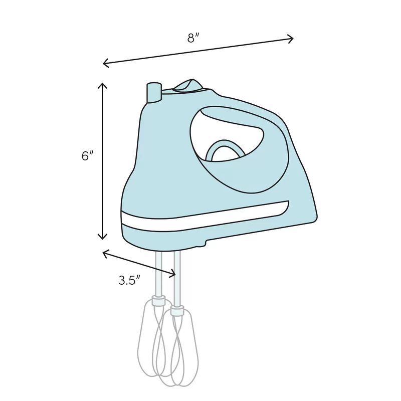 KitchenAid KHM512WH 5-Speed Ultra Power Hand Mixer， White