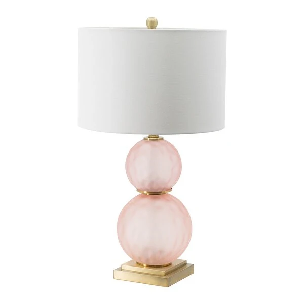 AandB Home Stack Globe Table Lamp with Dimple Glass Square Base