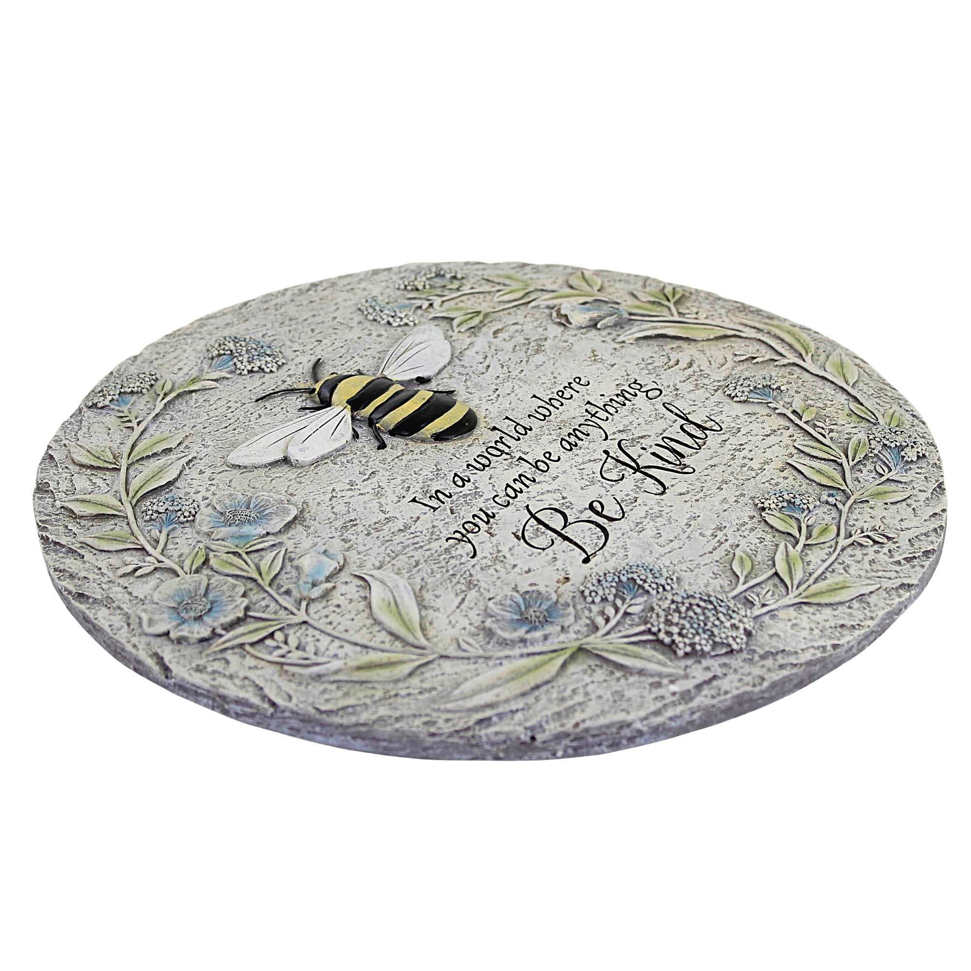 Home & Garden Bee Stepping Stone Polyresin Yard Decor Flowers Bumble 18366