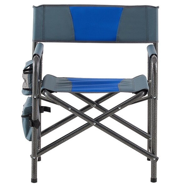 2Pcs Outdoor Padded Folding Chairs with Storage Pockets - Overstock - 37847038