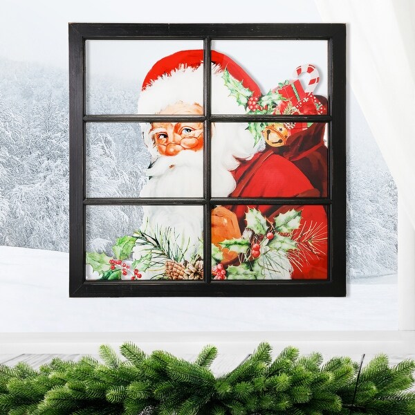 26X26 Acrylic Santa Peeking In Window