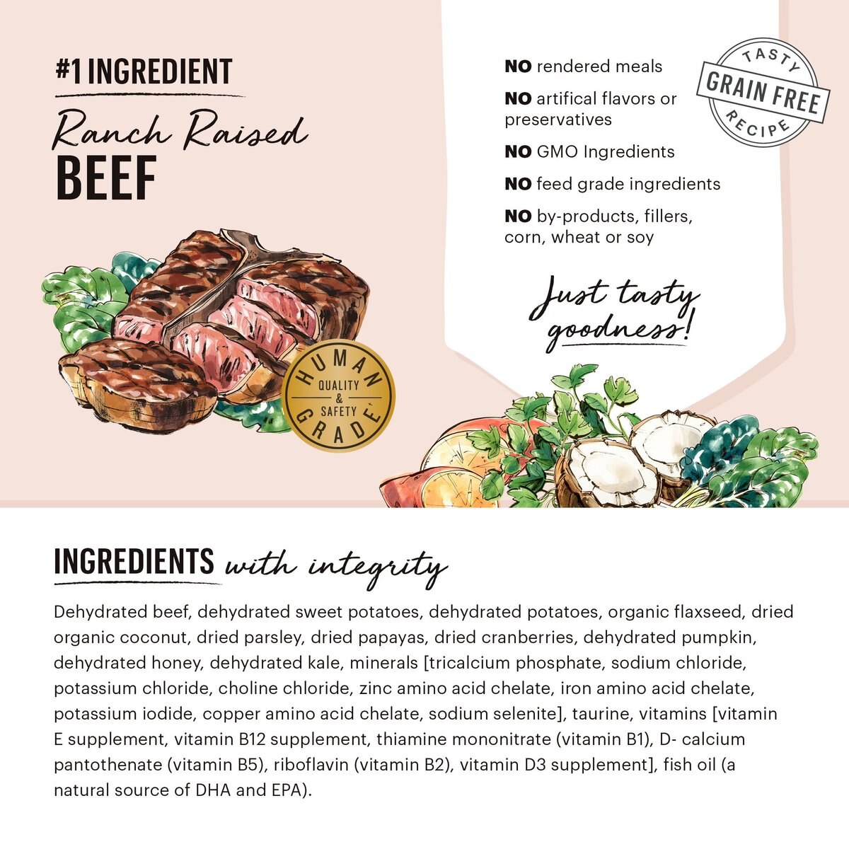 The Honest Kitchen Beef Recipe Grain-Free Dehydrated Dog Food