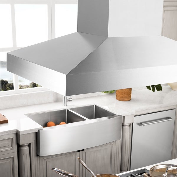 ZLINE Convertible Island Mount Range Hood in Stainless Steel