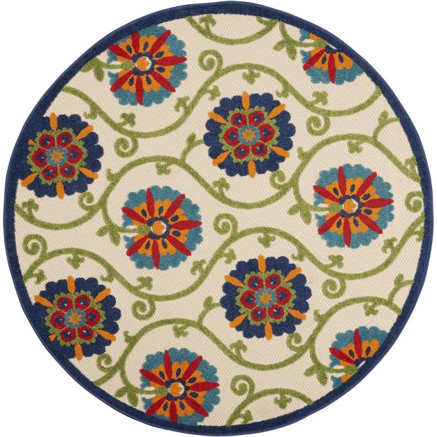 Nourison Aloha Contemporary Floral Outdoor Area Rug