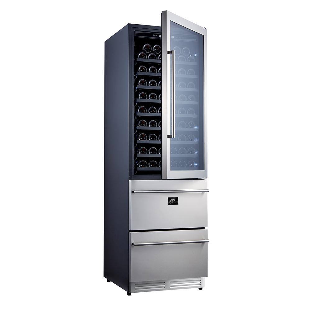 Forno 24 in. Wine Cooler -108 Bottles Azienda - Triple Temp Zones - Dual Zone FWCDR6628-24S