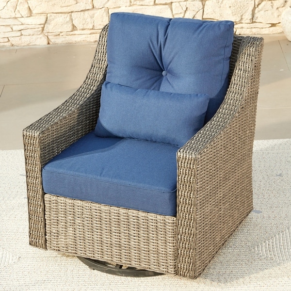 Murphy Outdoor Wicker Patio Furniture Swivel Glider Chair