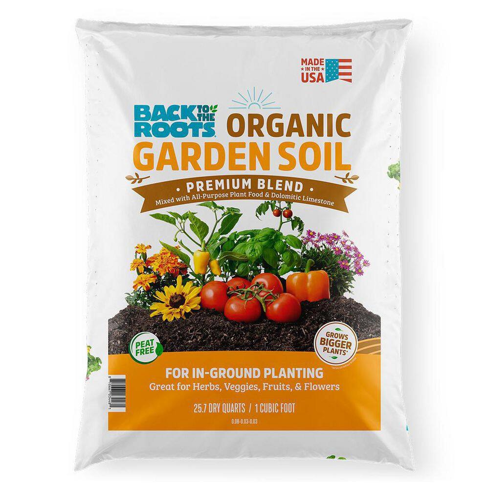 Back to the Roots (60 1 cu. ft. bags) Organic Garden Soil Pallet 47011