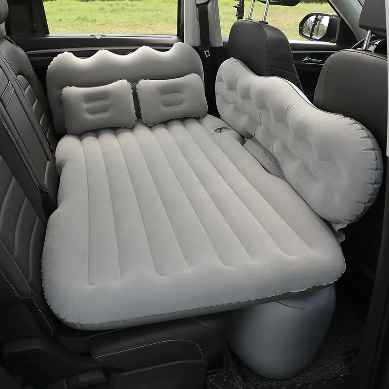 Wholesale Car Mattresses Portable Flocking Cushion With Pump Inflatable Air Bed For SUV Car