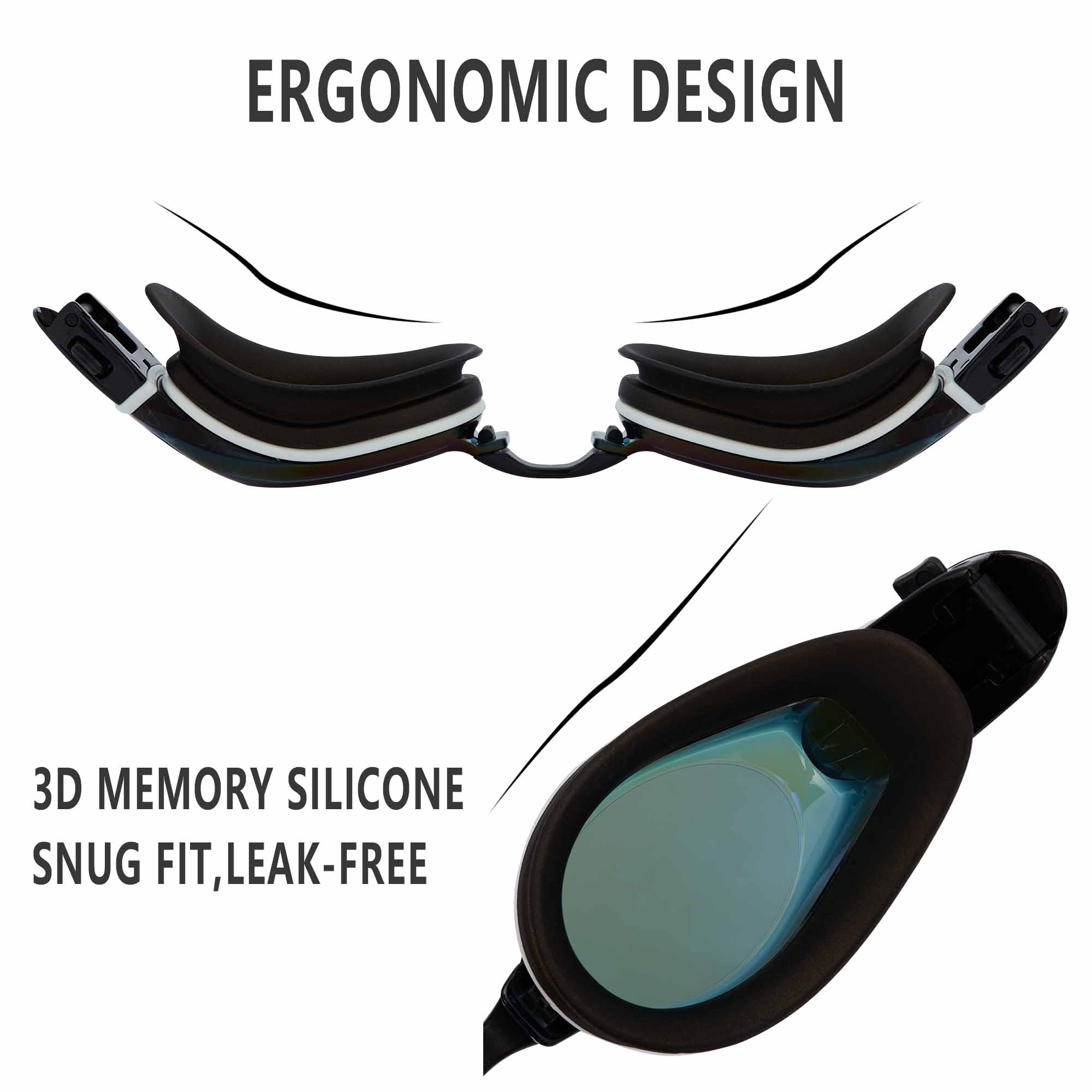 KingShop Swimming Goggles nti Fog Clear UV Protection No Leaking Eye Protect Full Protection Adult Men Women Youth