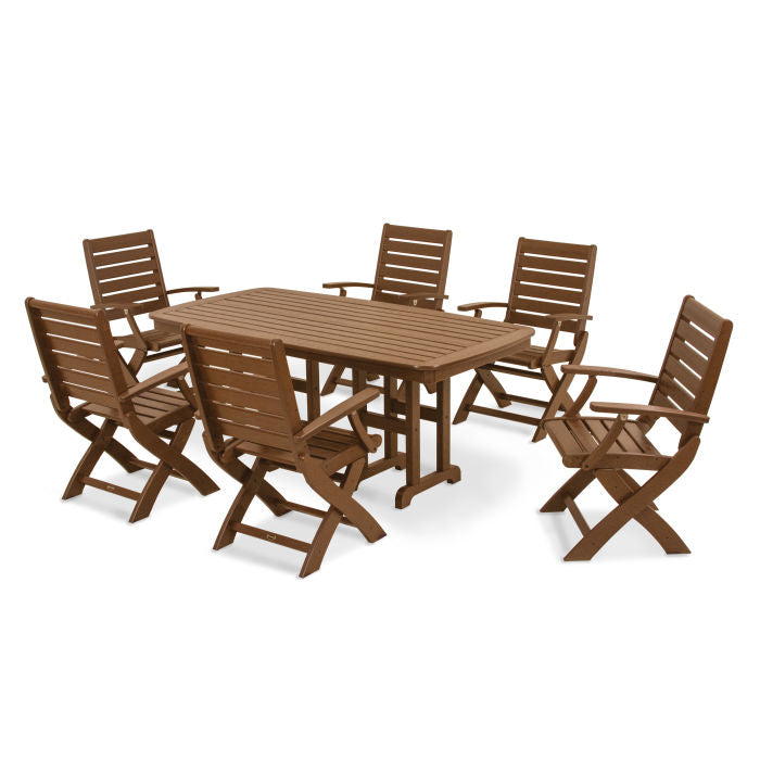 Polywood Signature Folding Chair 7-Piece Dining Set PWS151-1