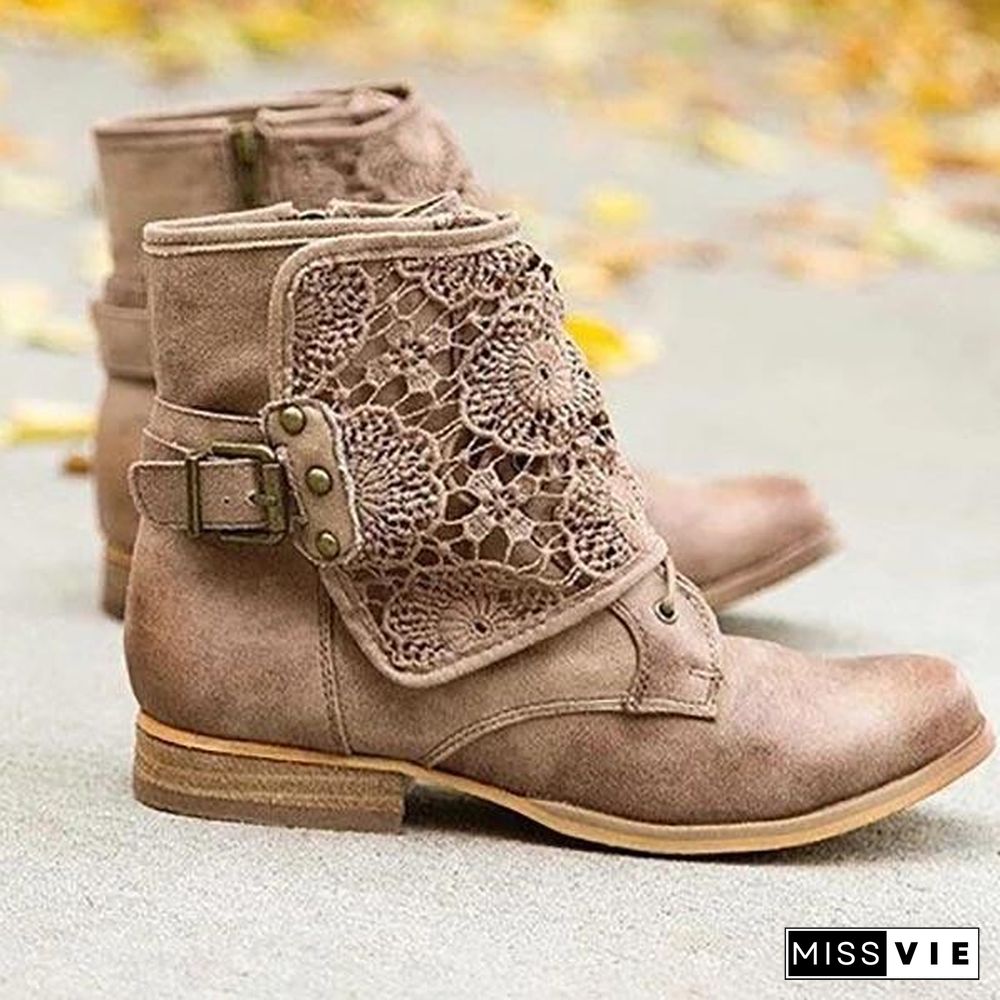 Women's Casual Lace Ankle Boots