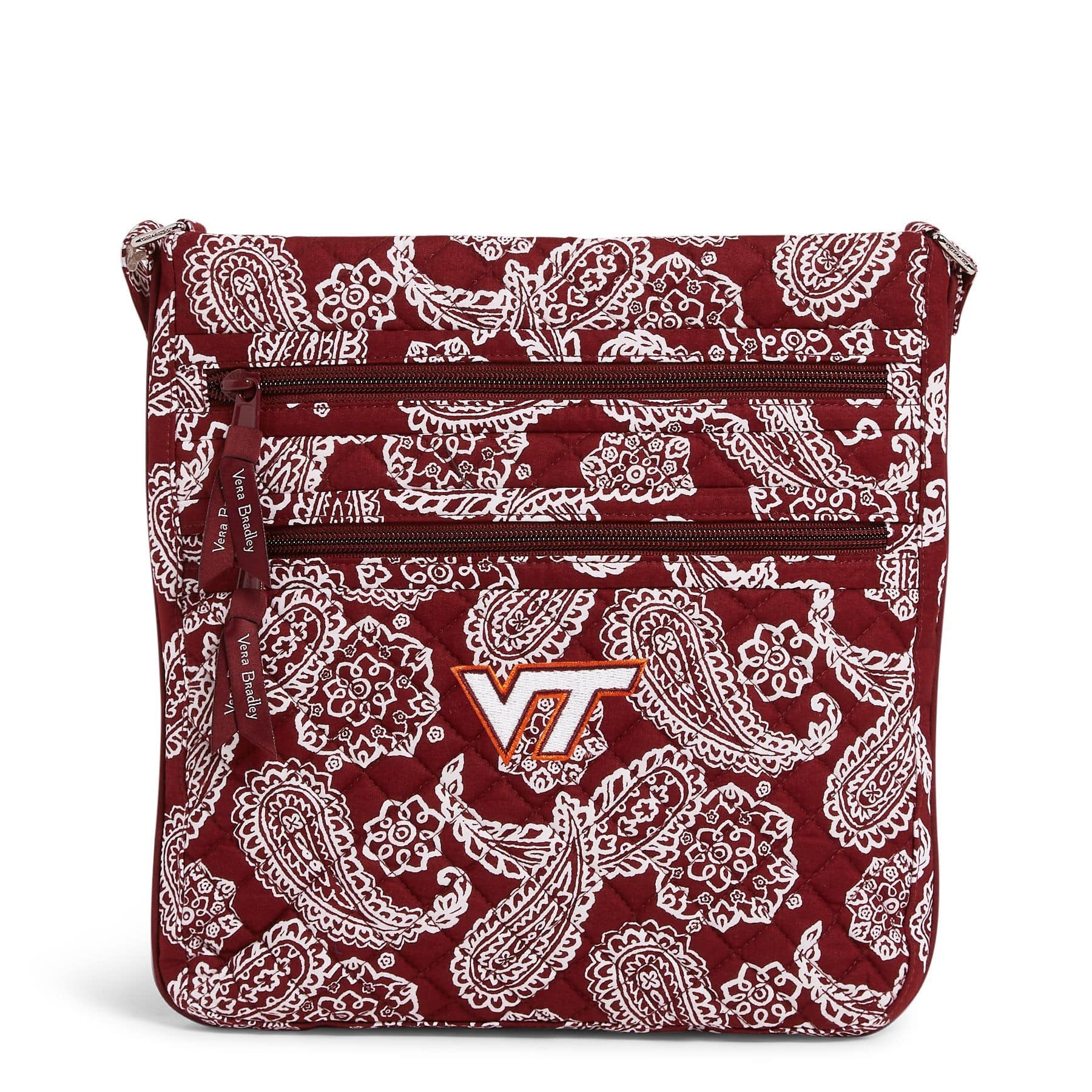 Collegiate Triple Zip Hipster Crossbody Bag