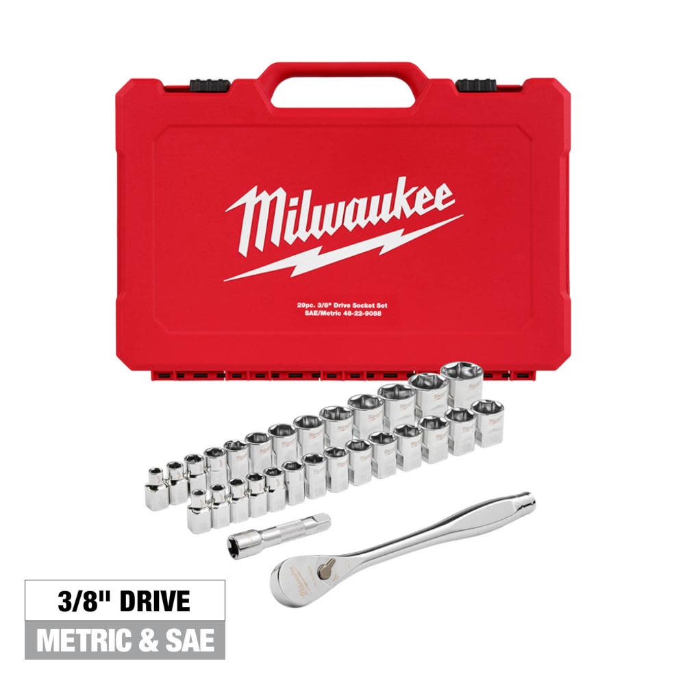 MW 29pc Ratchet and Socket Tool Set 48-22-9088 from MW