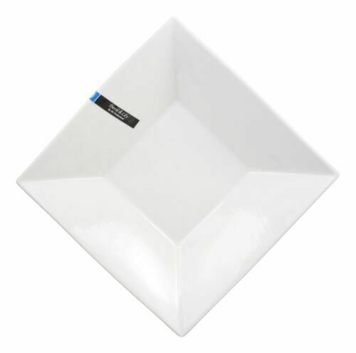 1 Pack Of 2 Kitchen Dining Contemporary Design White Porcelain Square Bowls 35oz EBR02