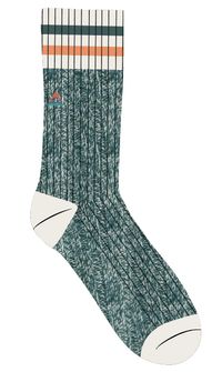 Organic Midweight Rib Socks - Deep Ocean