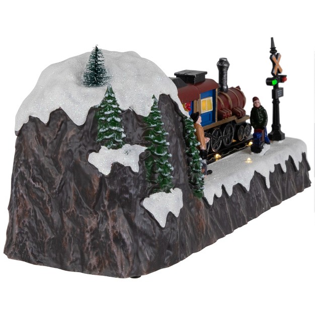 Led Lighted And Musical Christmas Village Train Decoration