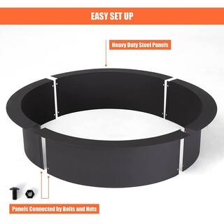 Atesun Large Outdoor Campfire Ring - Heavy-Duty 0.1