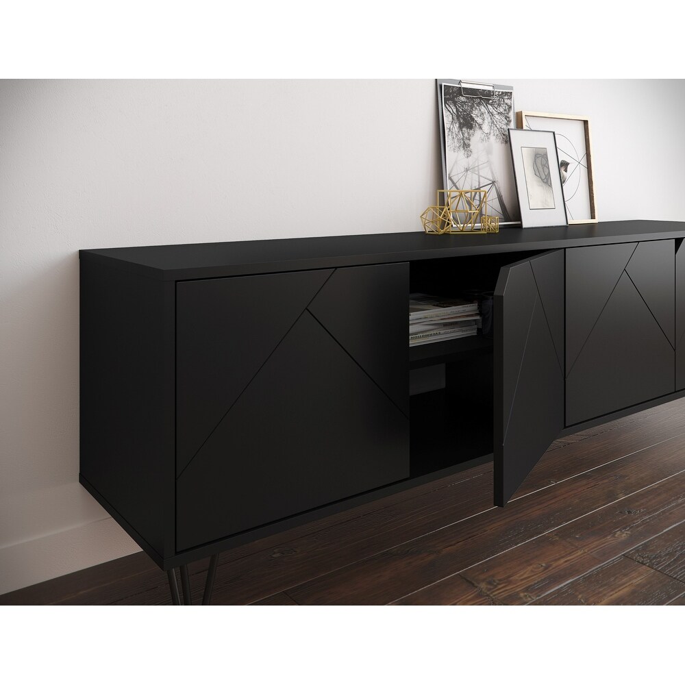 Nexera Slim TV Stand  72 inch  Black