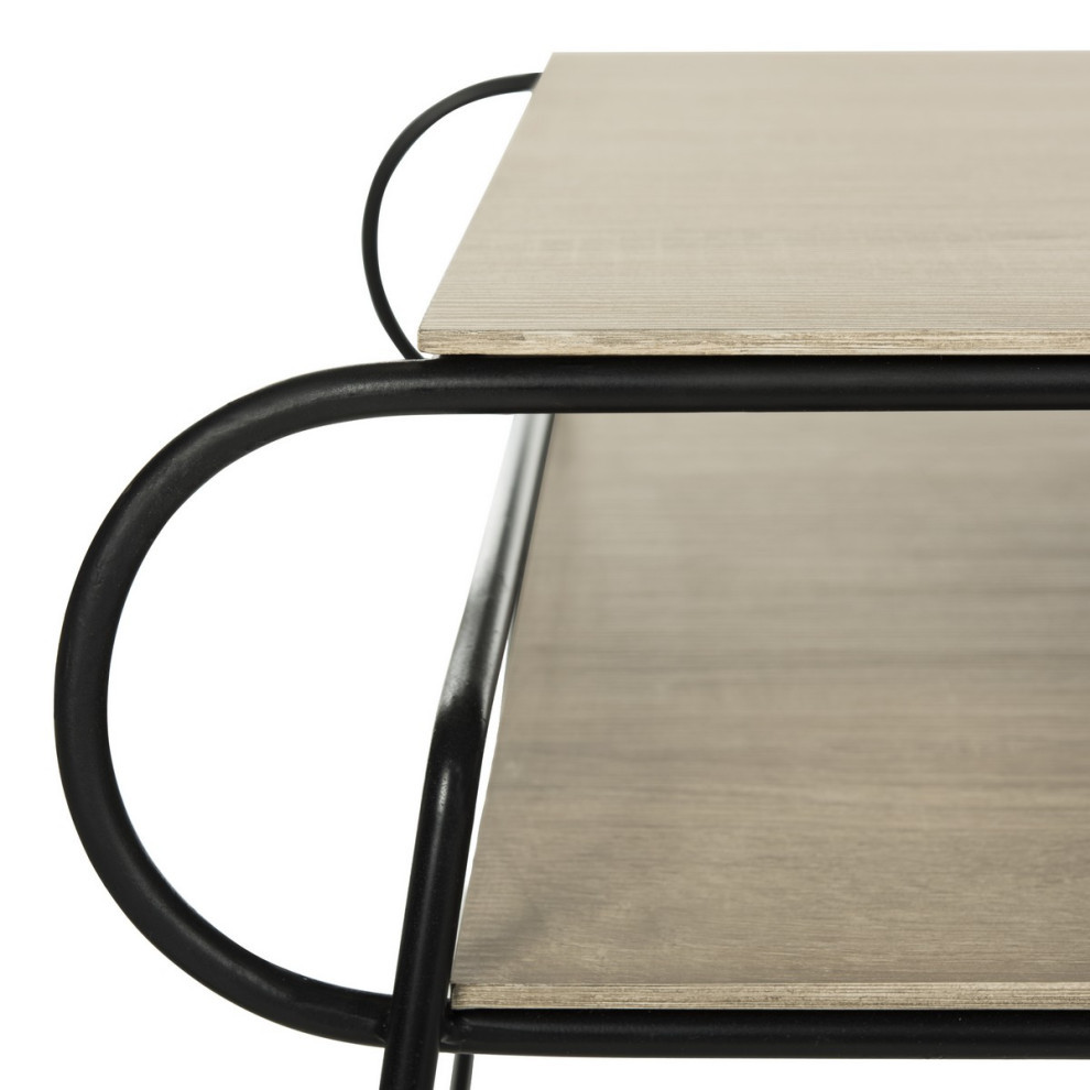 Rhonda Retro Mid Century Two Tier Coffee Table Light Grey/ Black   Modern   Coffee Tables   by Virgil Stanis Design  Houzz