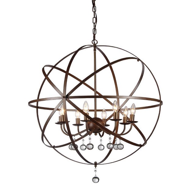 X 31 quot X 8 quot 8 light Jossie Chandelier Brown Warehouse Of 