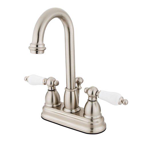 Kingston Brass KB3612PL 4-Inch Centerset Lavatory Faucet， Polished Brass