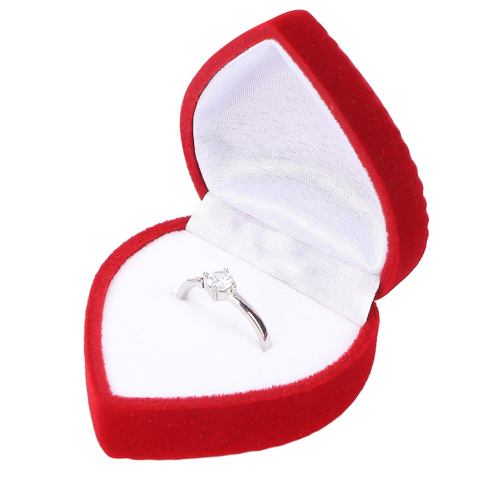 Red Love Jewelry Box Simple Retro Small Exquisite Ring Jewelry Box For Gift Ceremony Proposal