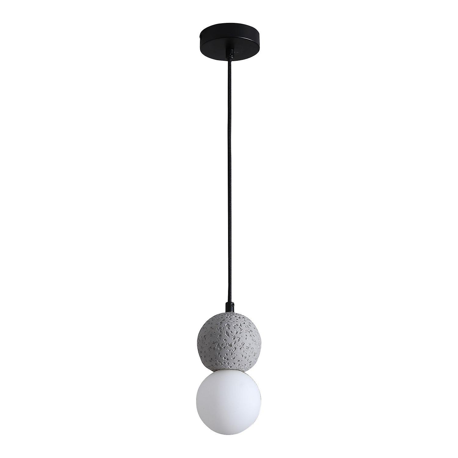 Glass suspension spherical lamp with 150 cm of fabric cord