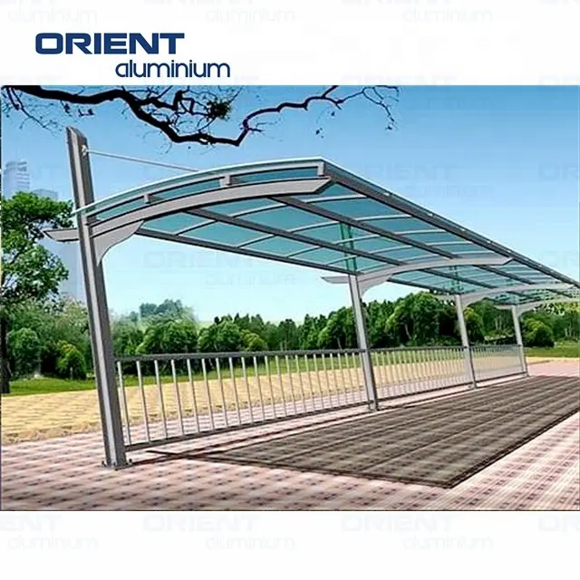 Hot Selling Carport Structure Solar System Carport Pergola Transparent Solar Panels Pergola