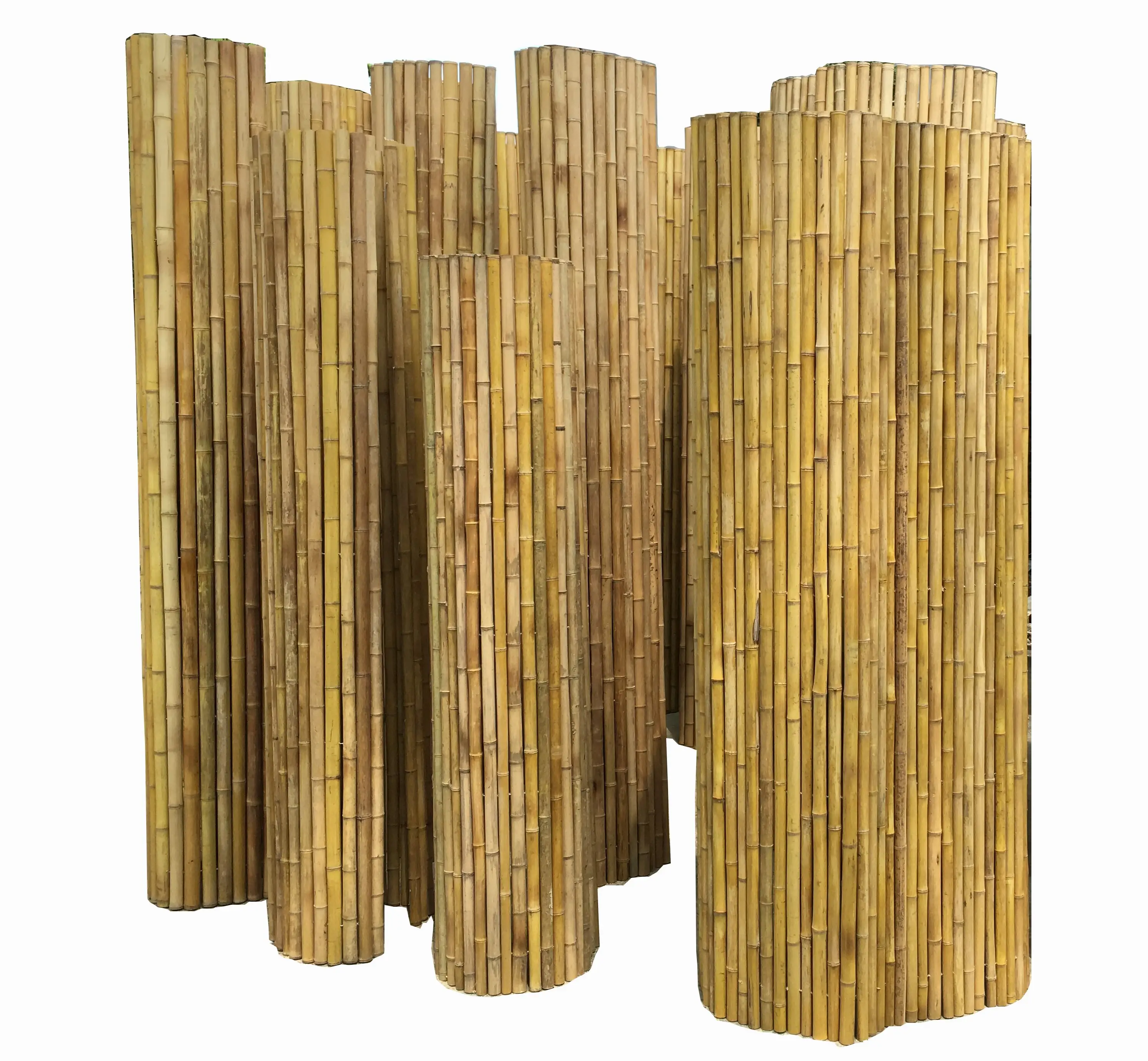 Smoke Bamboo fences for garden 100% Vietnamese natural forest bamboo  easy to assemble  environmentally friendly