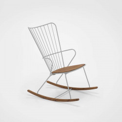 Rocking chair design Paon HOUE - Salon de jardin metal et bambou