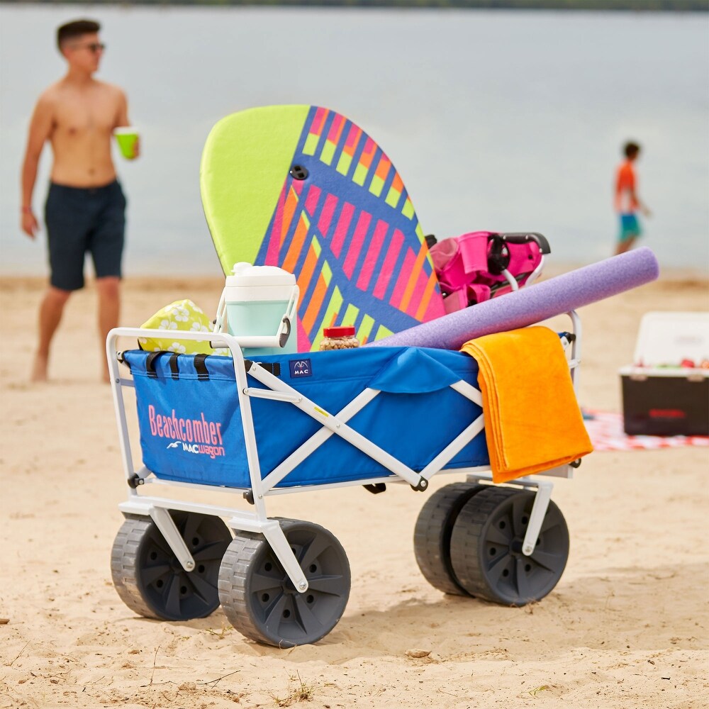 Mac Sports Collapsible Folding  Terrain Outdoor Utility Wagon Cart  Blue   23.1