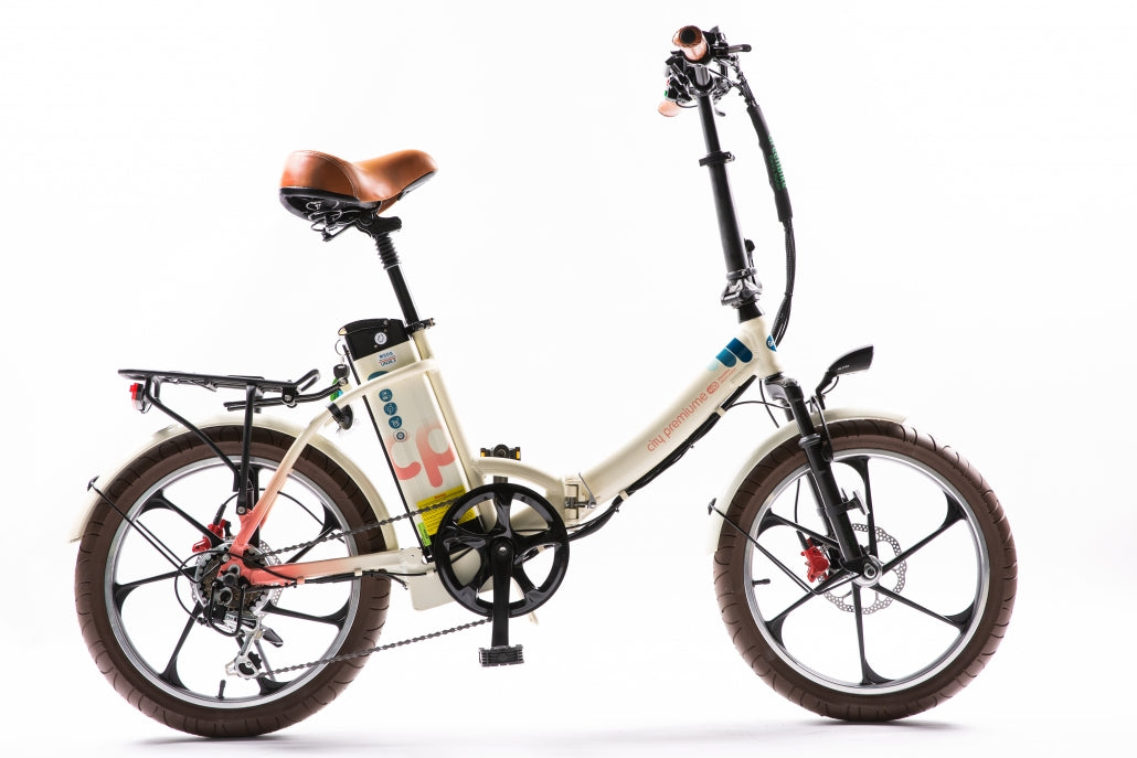 Green Bike Electric New City Premium Folding Step Thru 48V Ebike