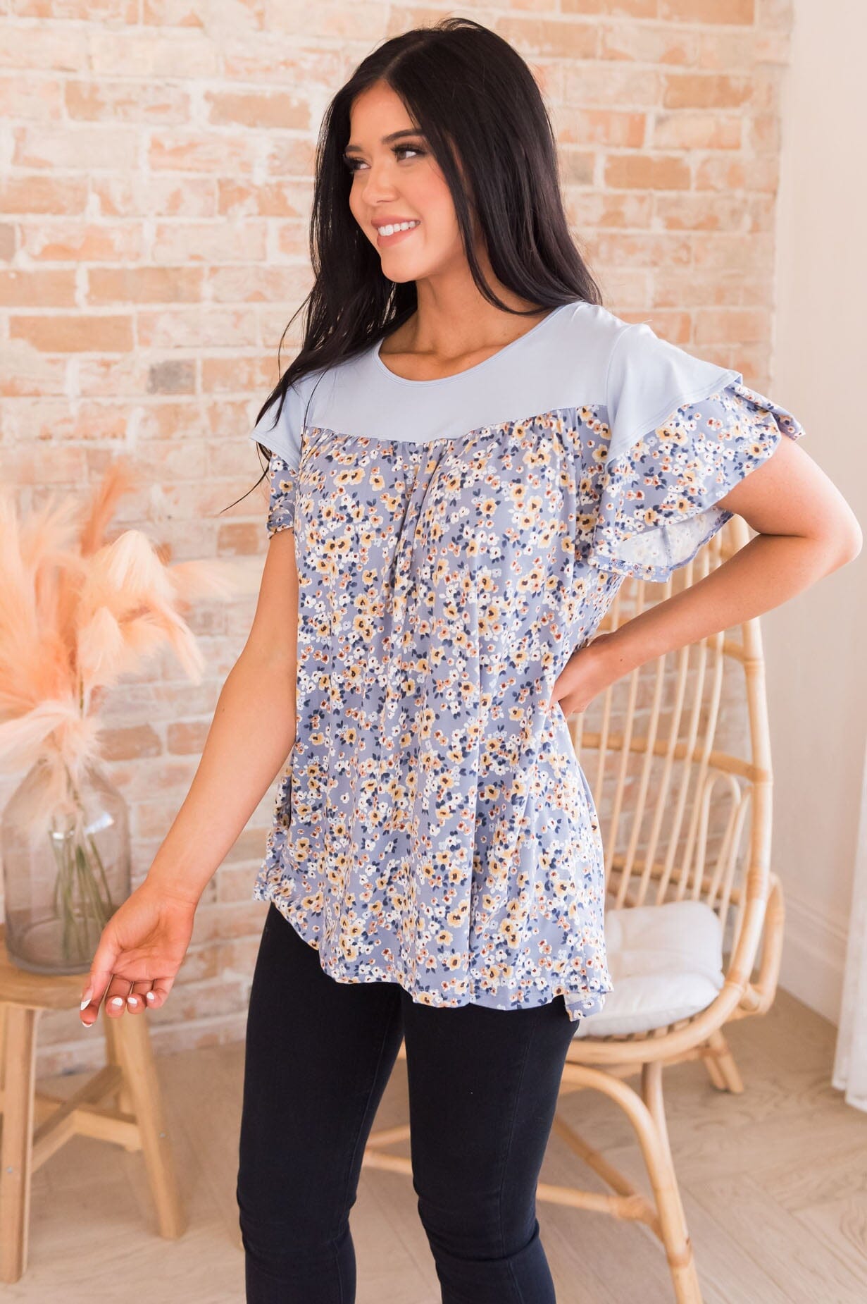 Ready To Bloom Modest Top