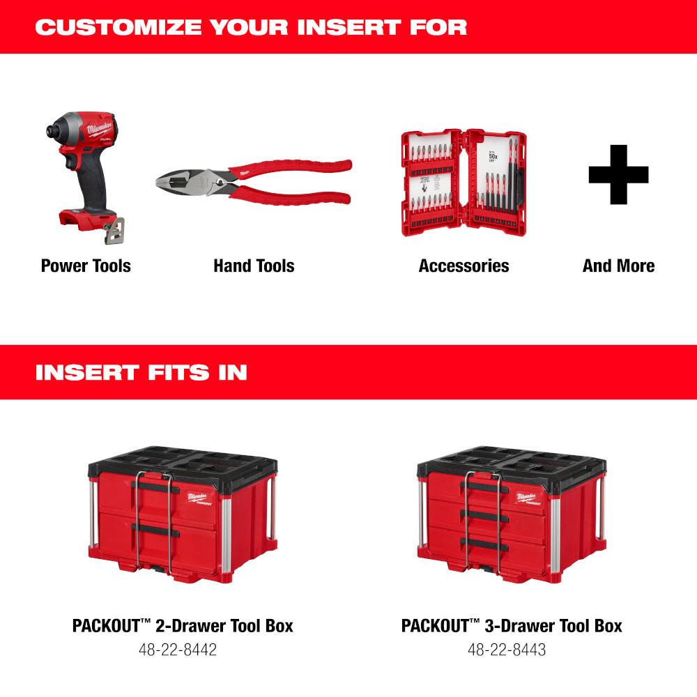 Milwaukee Customizable Foam Insert for PACKOUT™ Drawer Tool Boxes