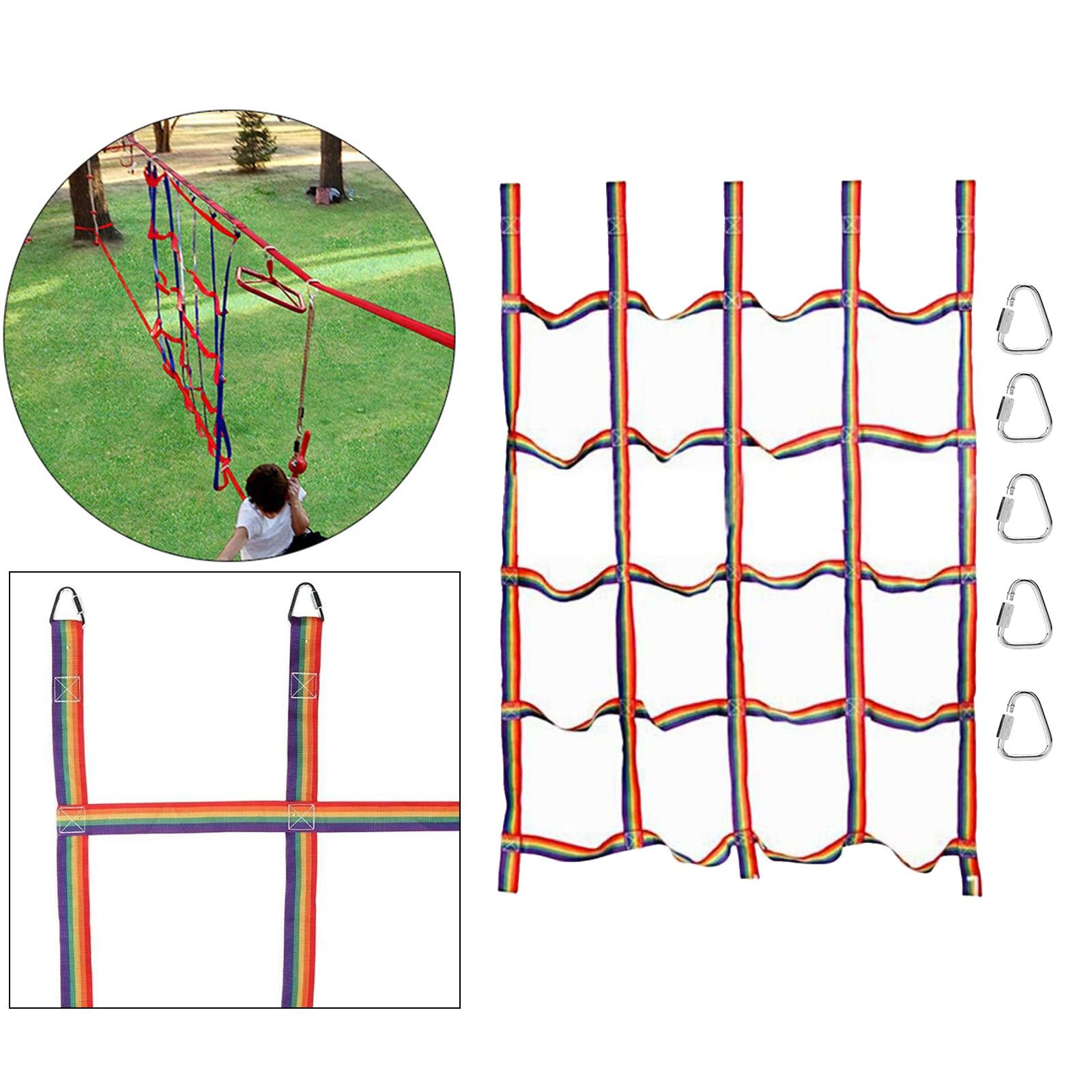 Nylon Children Climbing Swingset for Playground Obstacle Course Outdoor Treehouse Capacity 250kg