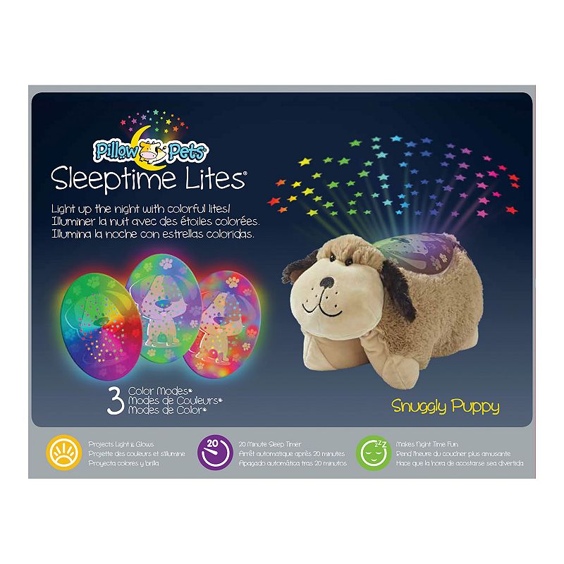 Pillow Pets Snuggly Puppy Sleeptime Lite Stuffed Animal Plush Nightlight