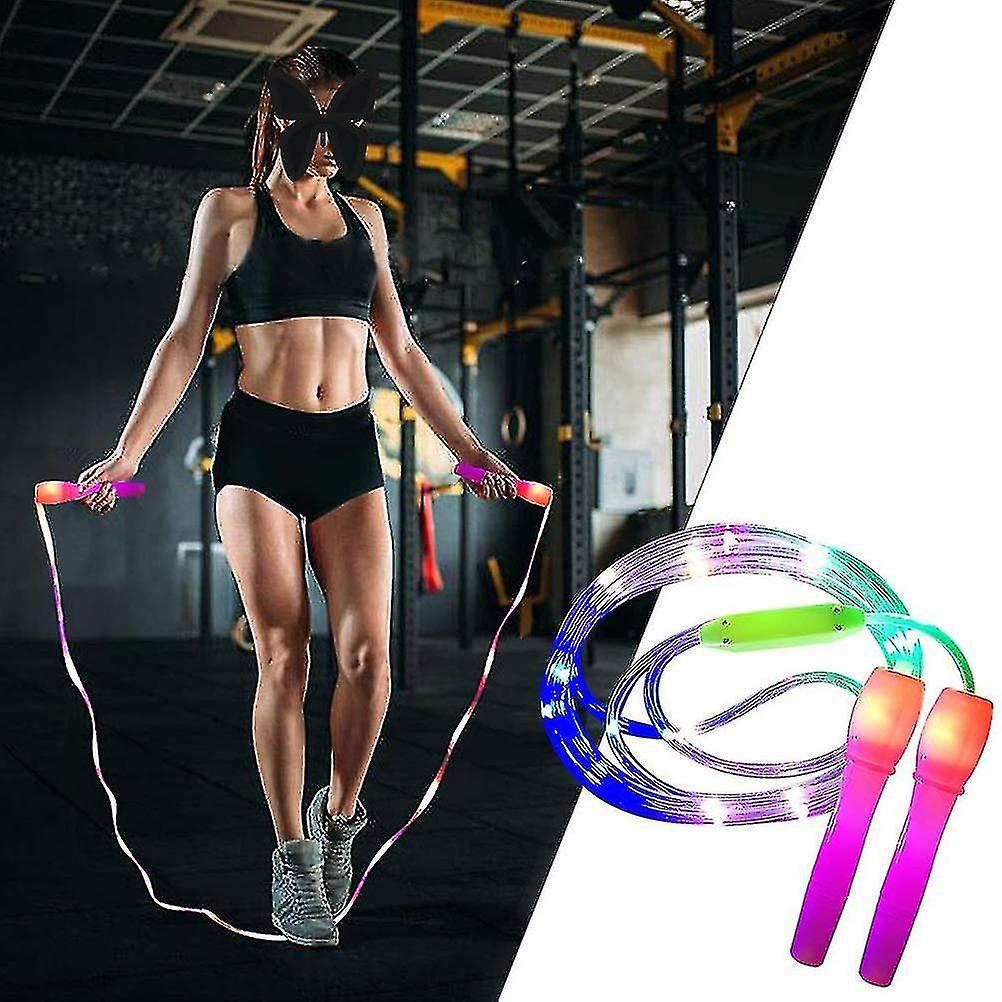 Children's Skipping Rope Led Light Skipping Rope Adjustable Length Colour Changing Speed Rope