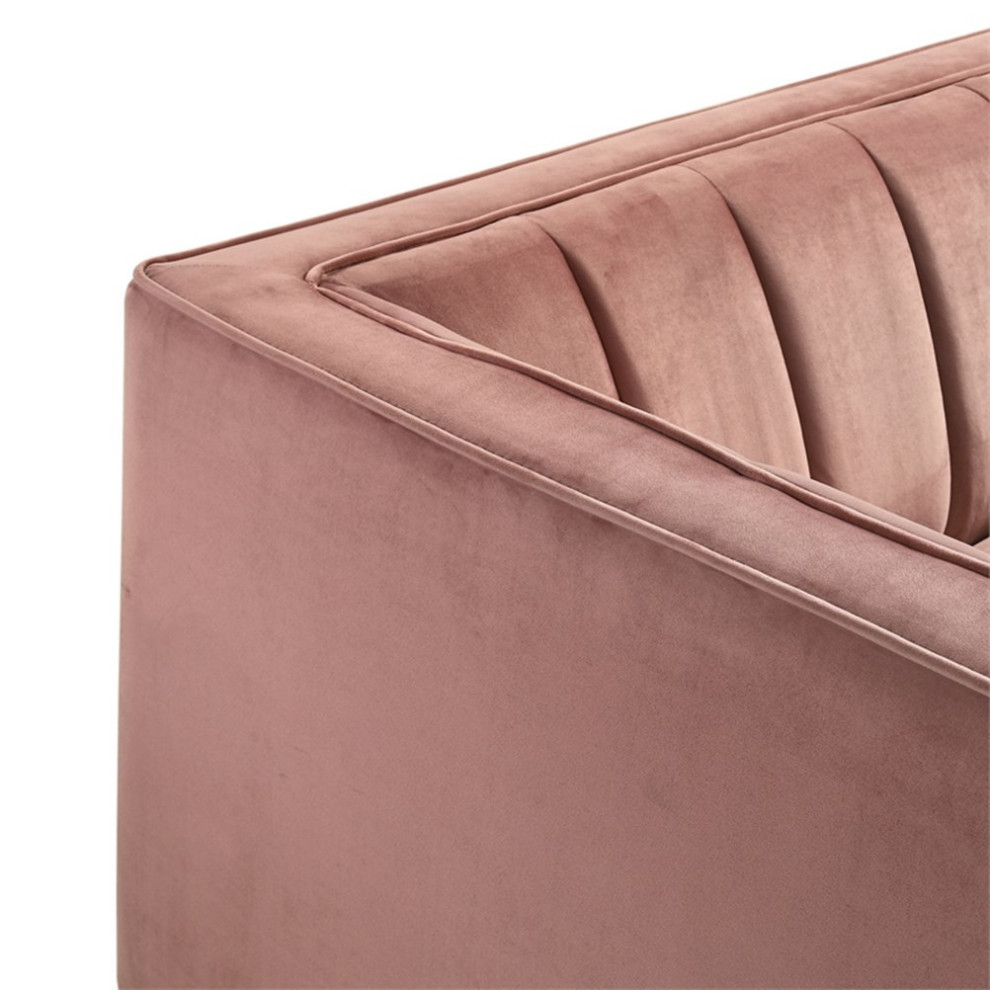 Picket House Furnishings Calabasas Loveseat in Rose   Transitional   Loveseats   by Homesquare  Houzz