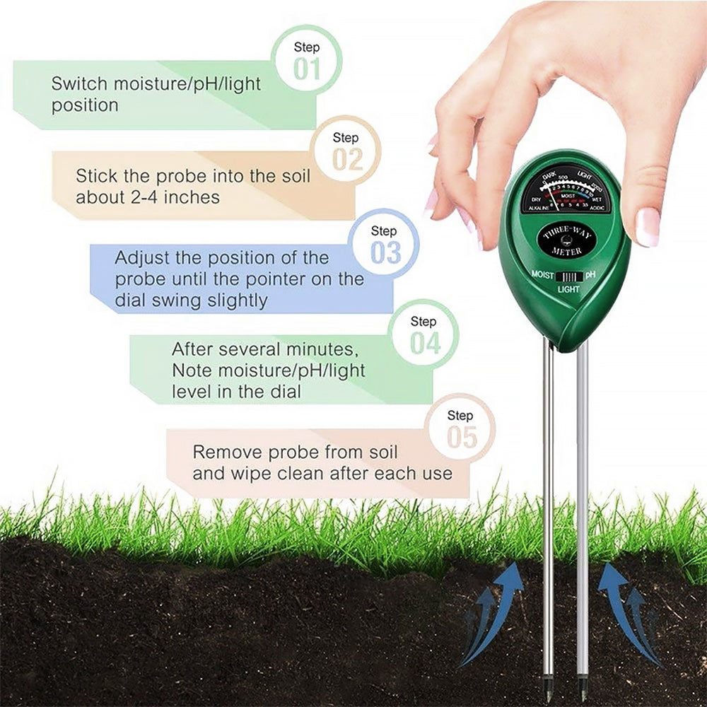 Willstar Soil Moisture Meter with 10pcs Bonsai Tools, Pruner Fold Scissors Mini Rake Bud & Leaf Trimmer Set