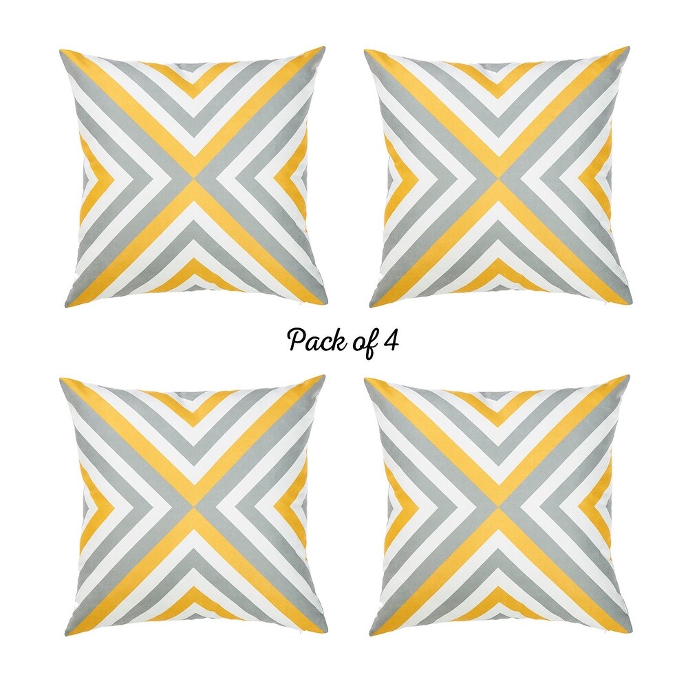 Mike Co. Geometric Flashback Throw Pillow Cover (Set of 4)