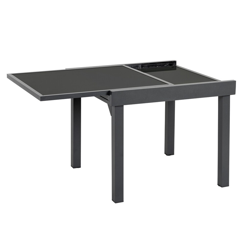 Crestlive Products Outdoor Aluminum Expandable Multifunctional Table   35.4\