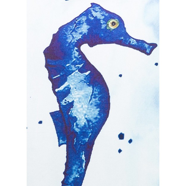 Beachcombers Watercolor Seahorse Throw Pillow