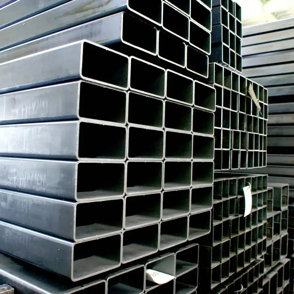 Galvanized Steel Rectangular Pipe Square Tube Hollow Steel Metal Tube Pipe Factory Customized Hot Dipped Hot Rolled Fence Post