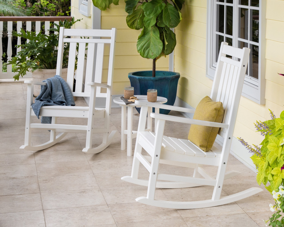 Polywood Estate 3 Piece Porch Rocking Chair Set   Transitional   Outdoor Lounge Sets   by POLYWOOD  Houzz